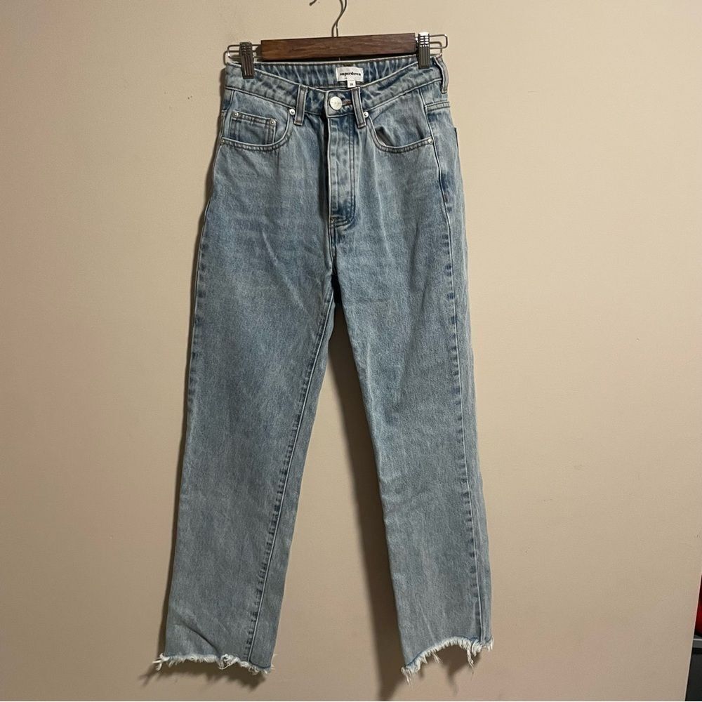 Revolve Superdown Straight Raw Hem Button Fly Jea… - image 4